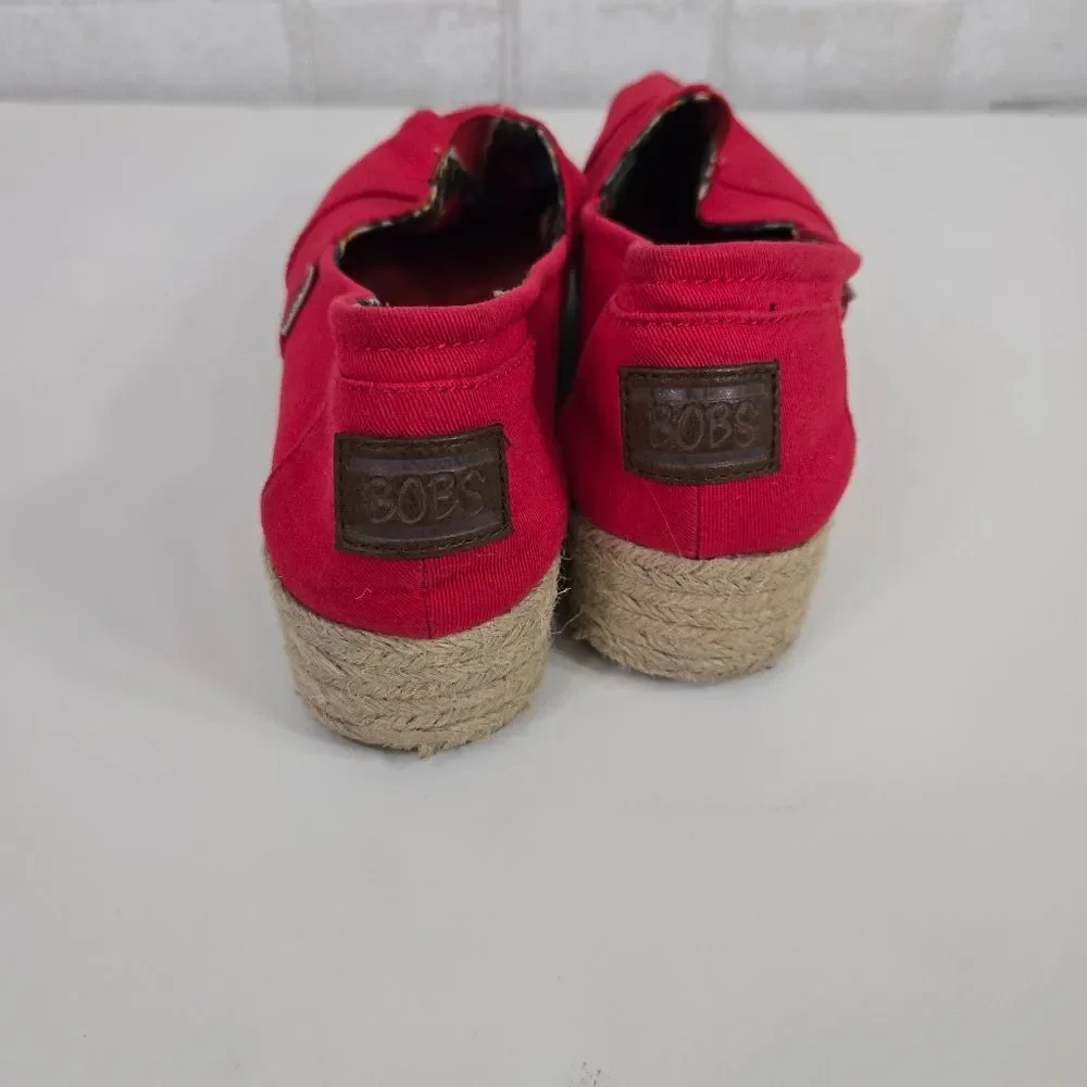 BOBS memory foam red wedges